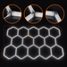 Design hexagonal modern cu lumină rece 6500K pentru spații tehnice
