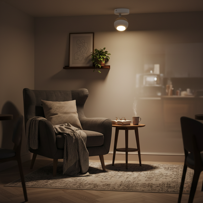 Aplica albă pentru colțuri ambientale