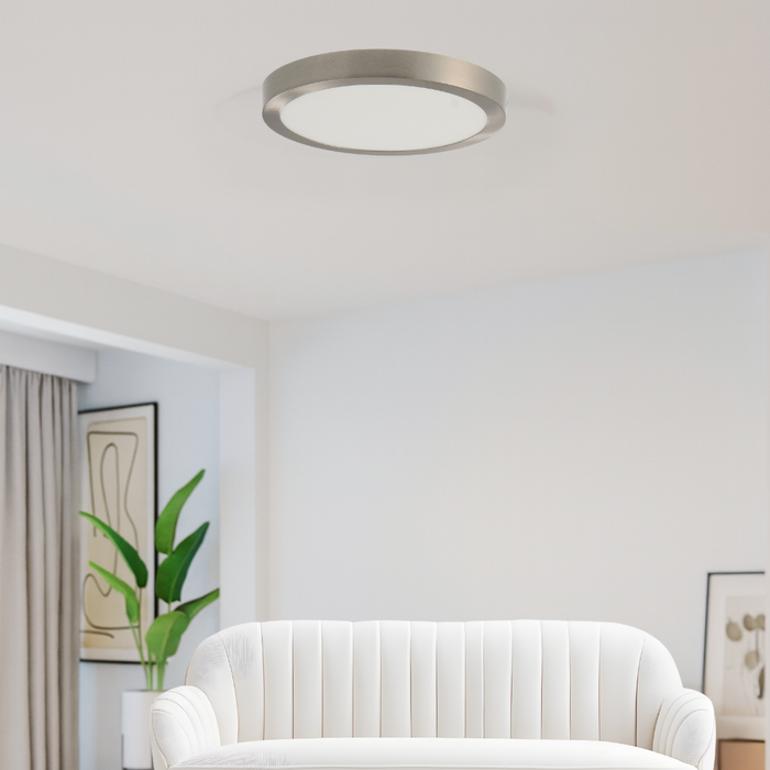 Spot LED rotund aplicat 25W nichel satinat IP44
