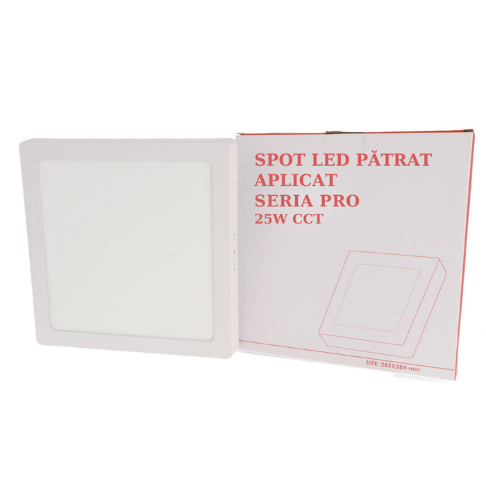 spot led patrat 25w, temeperatura culoare selectabila, ip20