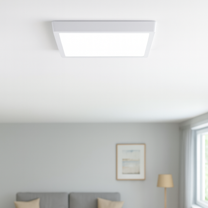 spot led patrat slim, aluminiu alb, 25w, ip20 pentru interior