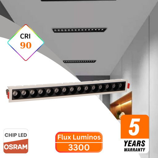 Spot LED liniar OSRAM 30W montaj încastrat tavan rigips