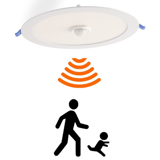 spot led rotund, spot rotund incastrabil, spoturi incastrabile, spot pentru tavan cu senzor miscare, ledia.ro