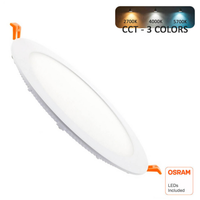 Spot LED Slim OSRAM 15W cu unghi larg de iluminare 120 grade, lumina CCT