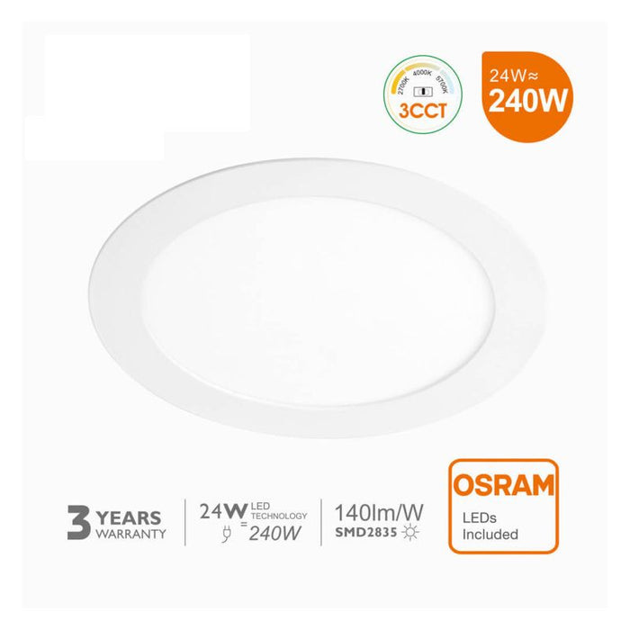 Spot LED Osram Slim rotund incastrabil 24W CCT