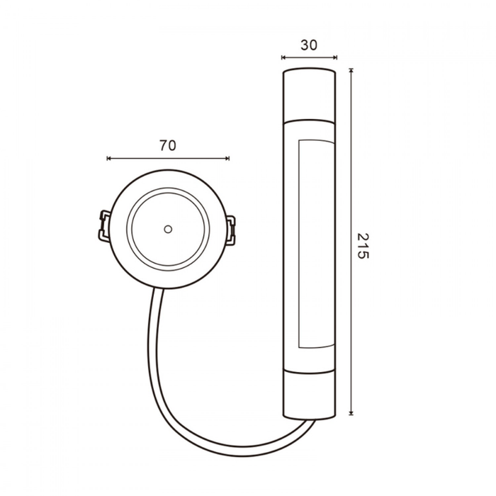 Spot LED de urgență pentru tavan fals, diametru 70 mm ledia.ro