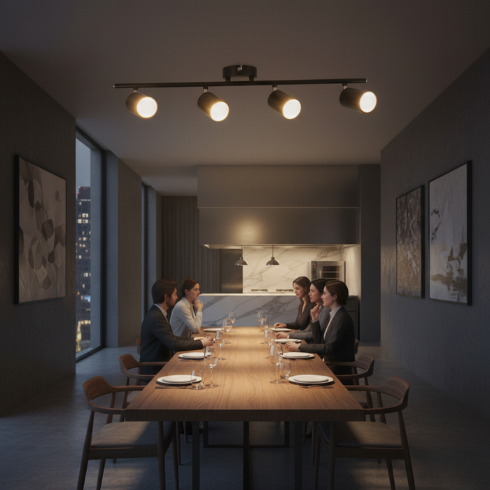 plafonieră elegantă din metal negru