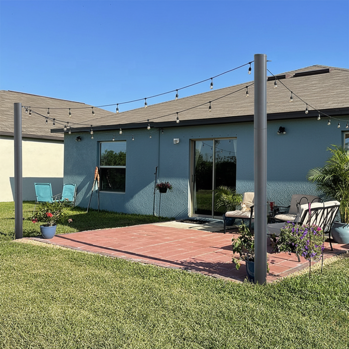 stalp de exterior 3m pentru ghirlande si umbrele