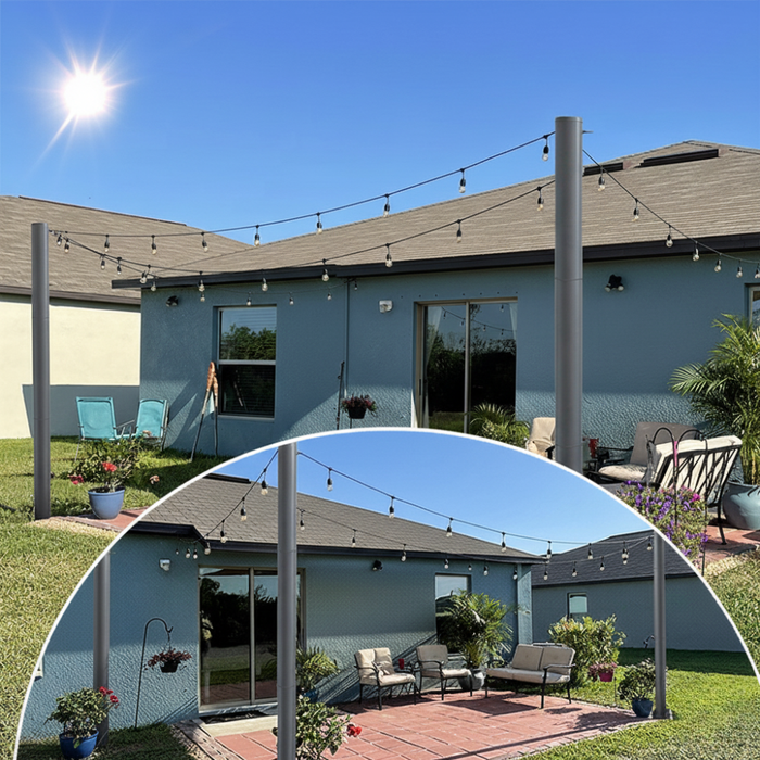 stalp demontabil pentru decoratiuni exterioare