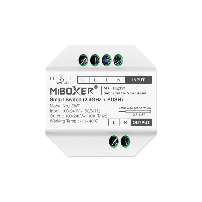 Întrerupător inteligent SWR cu tehnologie wireless 2.4GHz și control vocal Alexa
