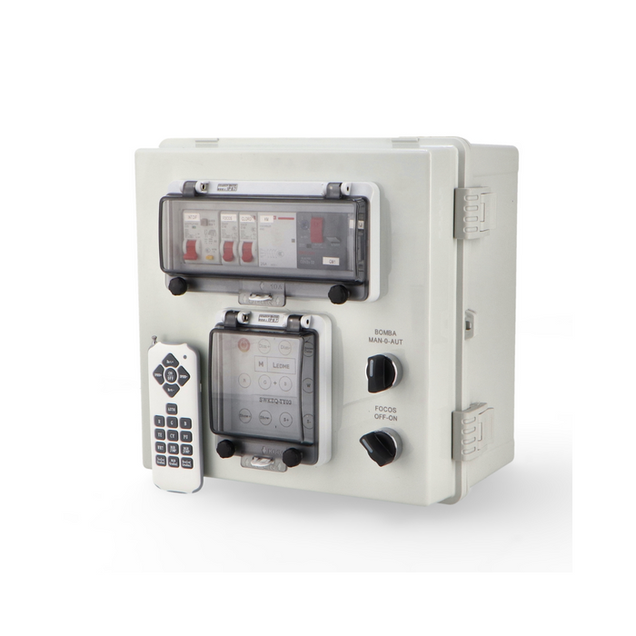 Tablou electric premontat pentru piscină 1 CP IP65 cu transformator 60 W AC