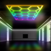 structură panou LED HoneyComb 580 W alb cu lumină RGB