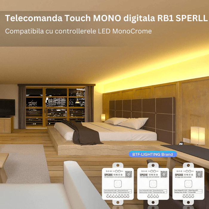 Telecomanda Touch MONO digitala RB1 SPERLL - ledia.ro