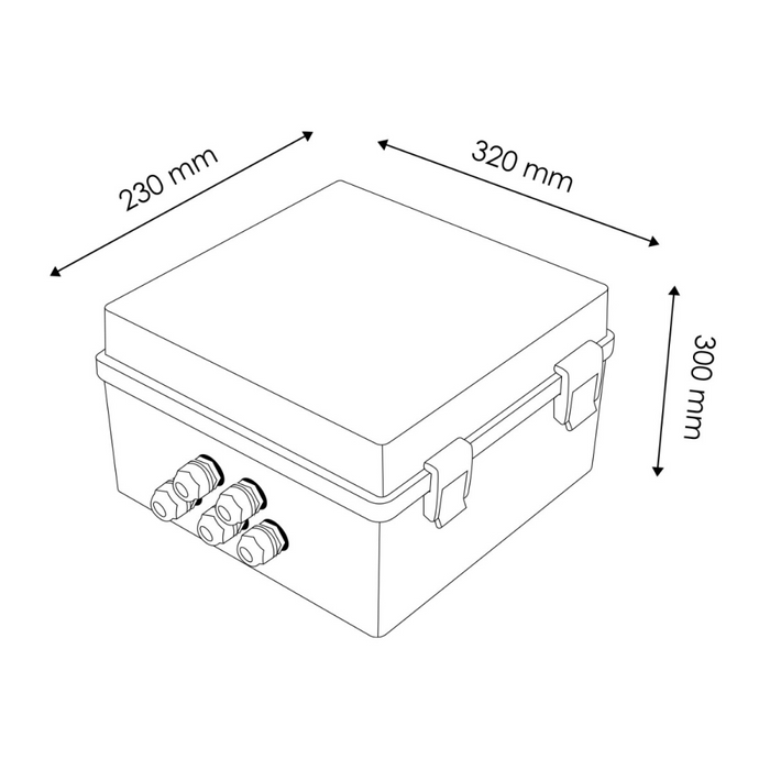 Dimensiuni transformator 60 W pentru iluminat piscină