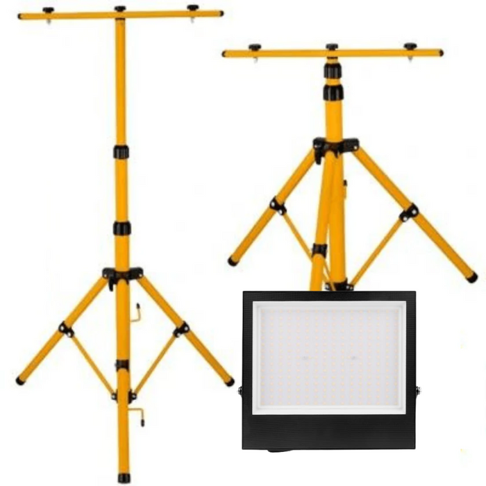 trepied cu inaltime reglabila si proiector lumina neutra, 200w