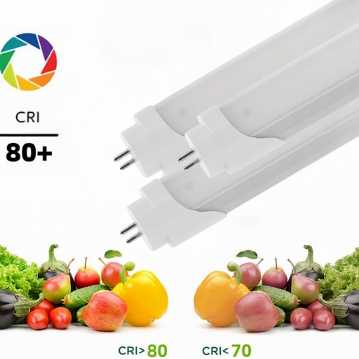 Tub led cu alimentare pe un singur capat, indice cromatic CRI80, iluminat carne in vitrine frigorifice, ledia.ro