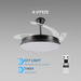 Ventilator de tavan cu lustra LED CCT, 6 viteze, temperatura ajustabila, timer 1h/4h/8h