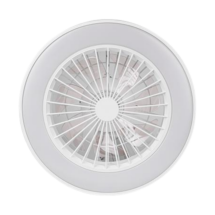 Ventilatorul plafonierei LED KLEO în funcțiune
