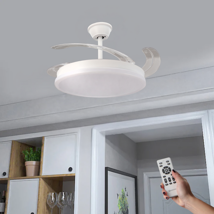 ventilator tavan, ventilator cu lustra CCT, lustra cu ventilator si telecomanda, corp iluminat cu ventilator, lustra led cu ventilator i telecomanda, ventilator tavan silentios, ledia.ro