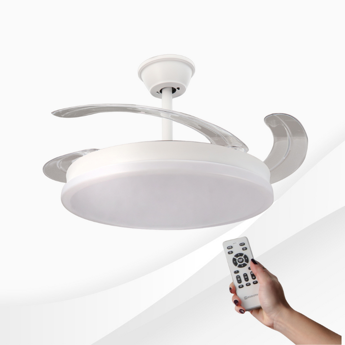 ventilator tavan, ventilator cu lustra CCT, lustra cu ventilator si telecomanda, corp iluminat cu ventilator, lustra led cu ventilator i telecomanda, ventilator tavan silentios, ledia.ro