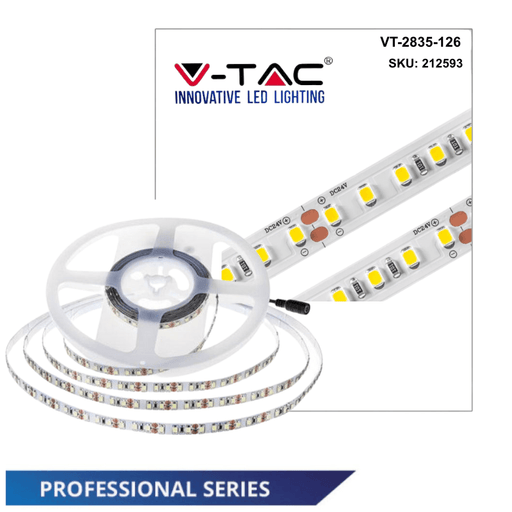 Banda LED interior, banda led profesionala, banda led premium, banda led 2835, banda led 126led, Banda LED eficienta energetic, Banda LED consum redus energie, Banda iluminat led, banda led 5m, banda led 8W/m, banda led flexibila, Banda LED ip20, banda led 2835, ledia.ro