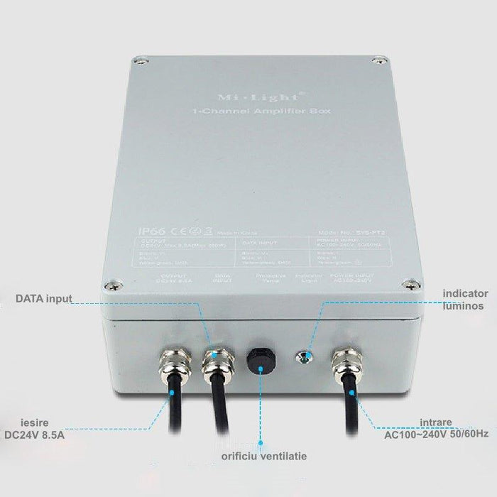 amplificator semnal, SYS-PT2, amplificator 1 canal, miboxer, amplificator 230v, ledia.ro