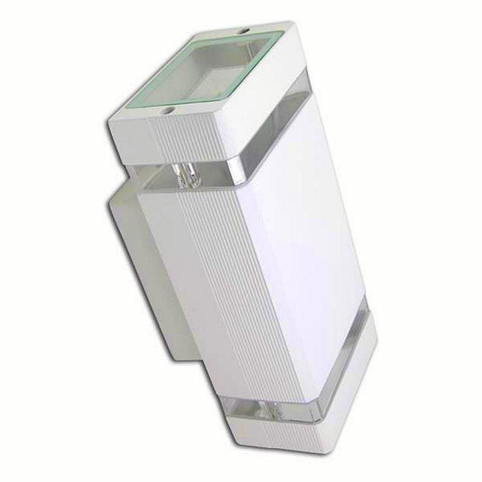 Aplica LED patrata Hana, 2xGU10 IP54, carcasa din aluminiu, alb - ledia.ro