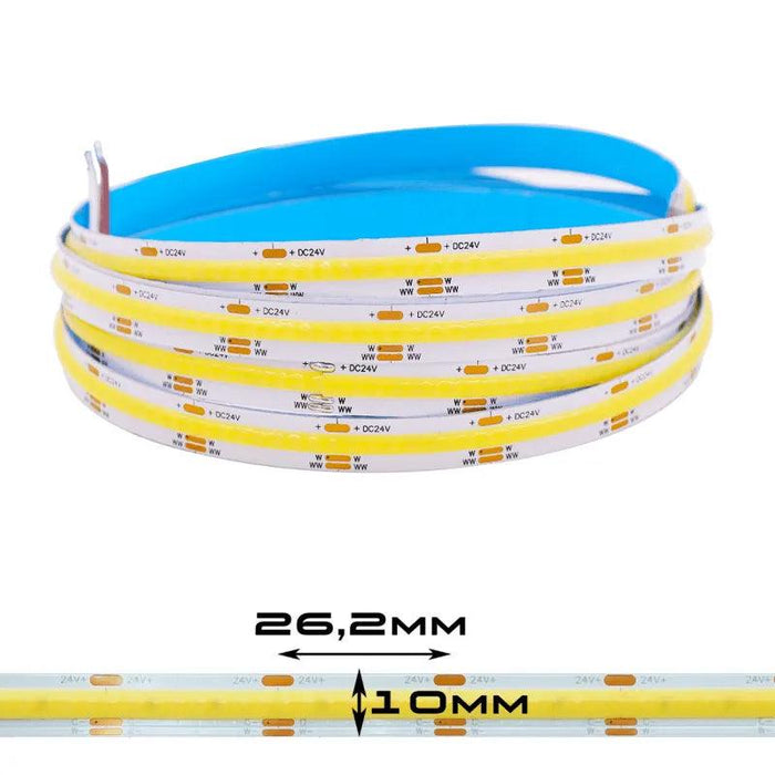 Banda LED COB, 24V LED COB,  banda LED 14W/m Banda LED cu temperatură de culoare variabilă