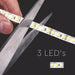 Banda LED V-TAC SMD 5730, 18W/m 120LED/m High Lumen, 12V, IP20, 3000k-ledia.ro