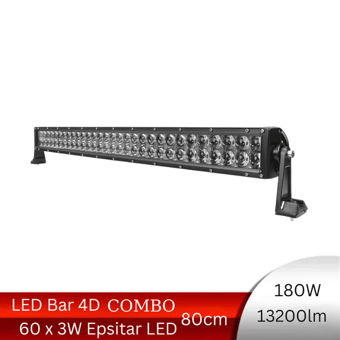 Bara LED auto 4D 180W/13.200lm, 80 cm, Combo Beam | ledia.ro Bara LED auto 4D 180W/13.200lm, 80 cm, Combo Beam | ledia.ro