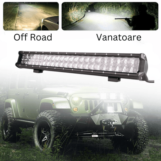 LED bar 144W, LED light bar, lumini LED bar, bare LED pentru mașini, bare luminoase LED, bara led cu doua faze, bara led 57cm,  ledia.ro