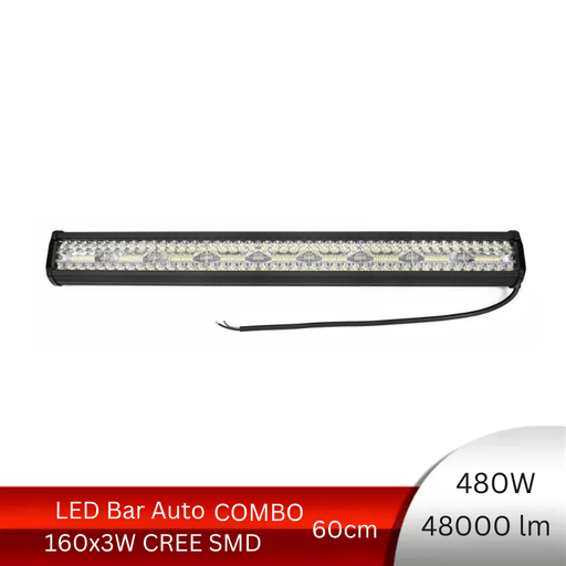 LED bar 480w, LED light bar, lumini LED bar, bare LED pentru mașini, bare luminoase LED, bara led combo, bara led 60cm, ledia.ro