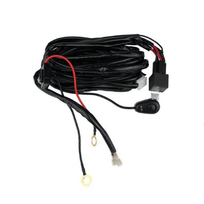 Cablaj cu buton si releu, cablaje cu releu proiector auto, cablaj cu releu pentru proiector offroad 300w, ledia.ro