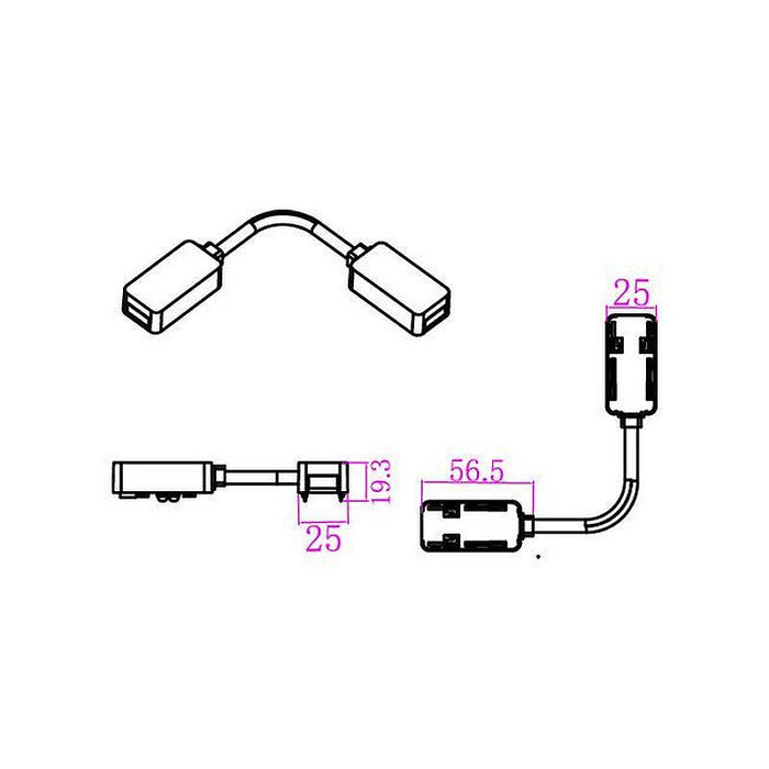 Conector flexibil pentru alimentare sina magnetica Luxo, 48V-ledia.ro