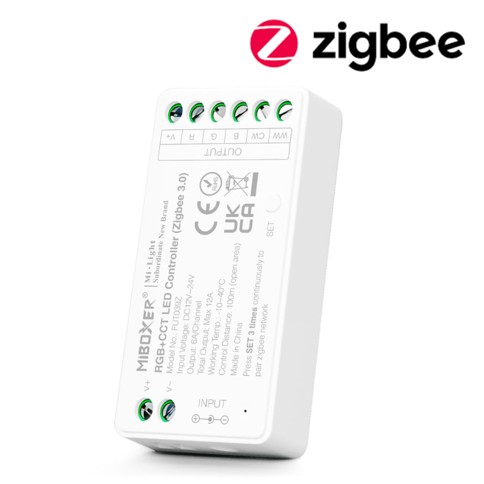 controler ZigBee, controller MiBoxer, controller banda led RGB+CCT, controller FUT039Z, MiLight, ledia.ro