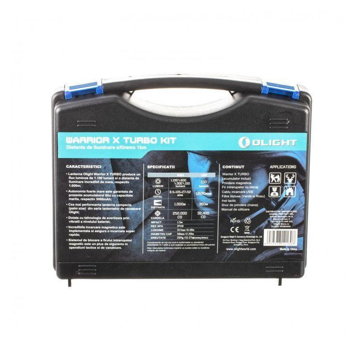 Olight SET TURBO X cu filtre colorate roșu și verde