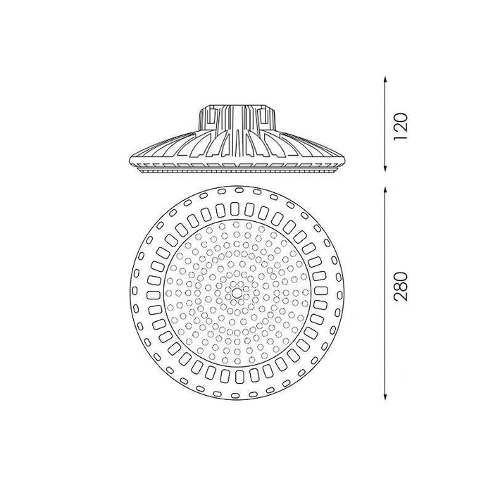 Lampa LED Industriala UFO Inspire, 100W 16000lm, IP67 - ledia.roLampi suspendate