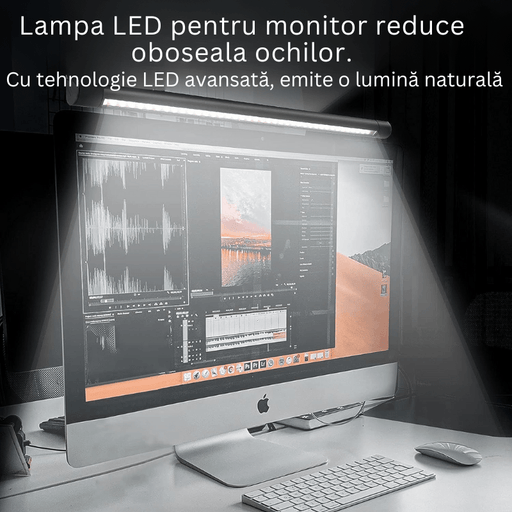 Lampa LED pentru monitor, 44cm 5W, 3 moduri de lumina, reglare luminozitate - ledia.roLampa Monitor