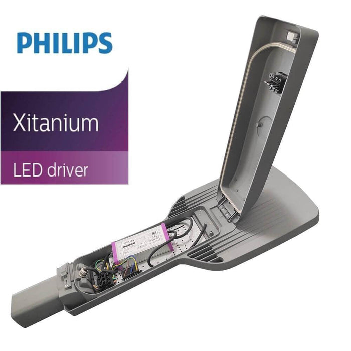 Lampa LED stradala AARHUS 10-150W 240lm/w, driver programabil Philips - ledia.roLampi cu putere selectabila