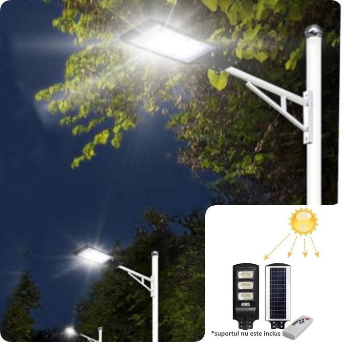 Lampa solara LED 150W IP65 6000k, cu senzor si telecomanda - ledia.roLampi solare cu senzor