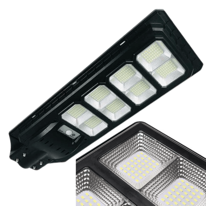 Lampa solara LED cu senzor si telecomanda 400W/6200lm IP65, alb rece - ledia.roLampi solare cu senzor