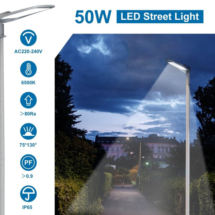 Lampa stradala LED DOB SLIM 50W 100 lm/W 6500K, gri - ledia.roLampi stradale