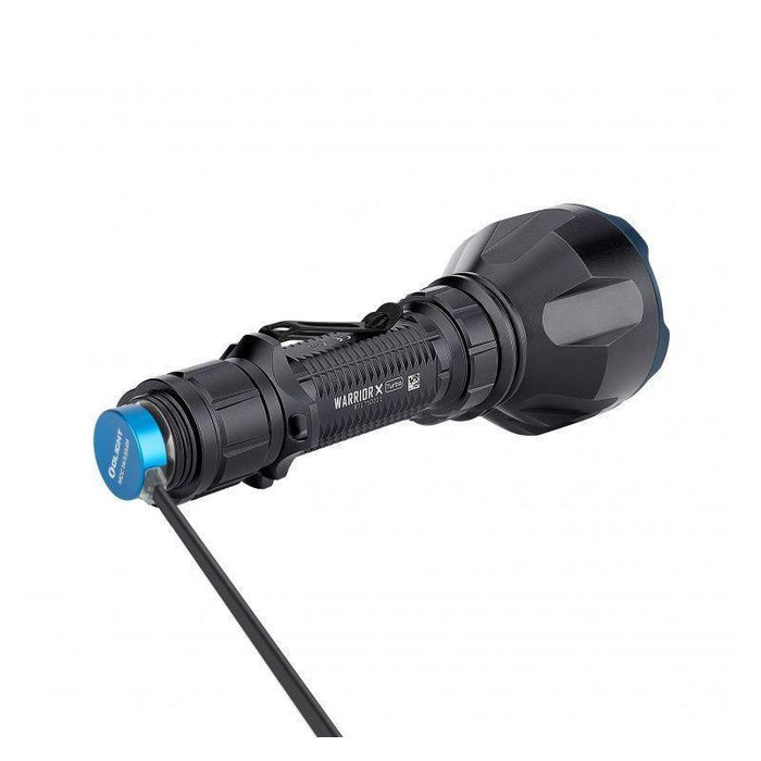 Olight Warrior X Turbo cu acumulator Li-Ion 21700 și încărcare magnetică
