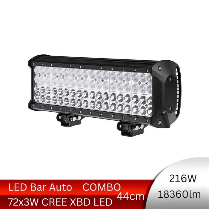 LED bar 216w, LED light bar, lumini LED bar, bare LED pentru mașini, bare luminoase LED, bara led cu doua faze, bara led 44cm,  ledia.ro