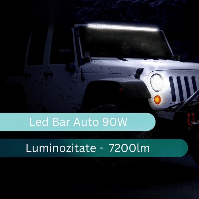 bara led auto 37cm, led bar auto combo, led bar auto 90w, bara led auto offroad, led bar 7200lm, ledia.ro