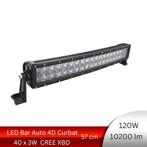 LED Bar Auto Curbat 4D 120W/10.200lm, 57 cm, Combo Beam - ledia.roCombo Beam