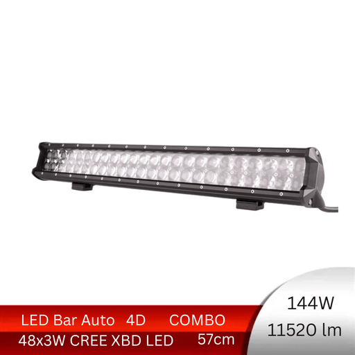 LED bar 144W, LED light bar, lumini LED bar, bare LED pentru mașini, bare luminoase LED, bara led cu doua faze, bara led 57cm,  ledia.ro