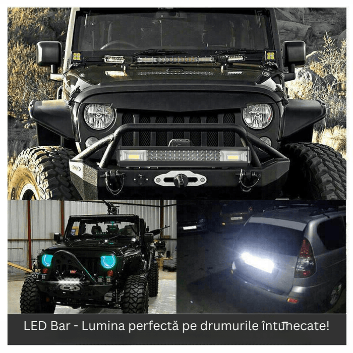 bara led auto, led bar auto combo, led bar auto 216w, ledbar 12-24v, bara led auto masini teren, bara led auto offroad, ledbar 21000lm, ledbar auto 38cm, ledia.ro