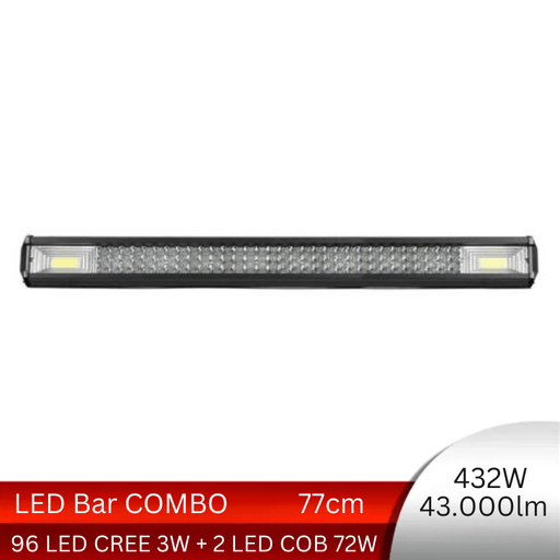 bara led auto, led bar auto combo, led bar auto 432w, bara led auto masini teren, bara led auto offroad, ledbar 43000lm, ledbar auto 77cm, ledia.ro
