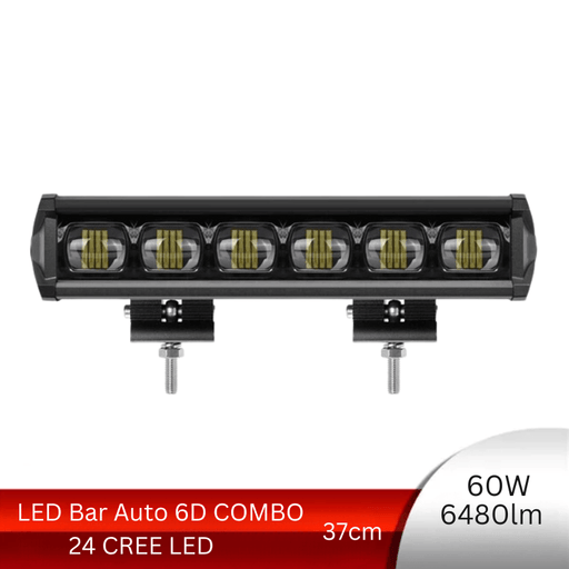 LED Bar Auto Offroad 6D, 60W/6480lm, 37cm, Combo Beam - ledia.roCombo Beam